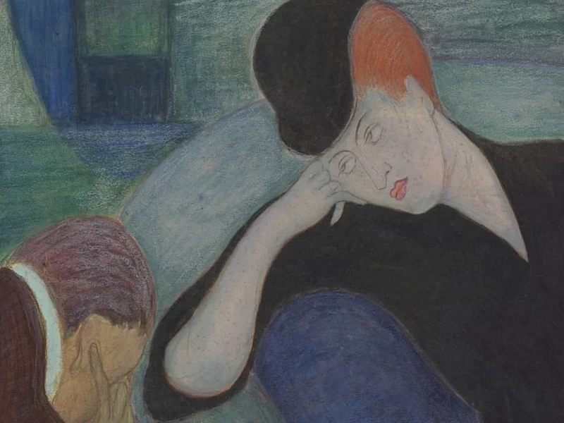 1860-Marianne von Werefkin - Interno con coppia seduta - Städtische Galerie im Lenbachhaus und Kunstbau München
